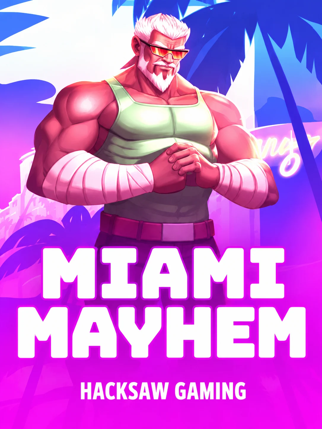 Miami Mayhem game artwork, redrawn from the original cover